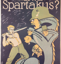 Vintage German Propaganda Spartakus KPD Political Revolution Bookplate Art Print