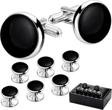 Men  S Cufflinks and Tuxedo Studs Set with Gift Box; Men  S Jewelry or Accessories