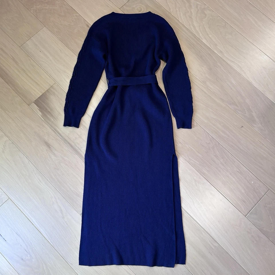 Sovere Ease Knit Sweater Blue Dress Long Sleeve Women’s USA XS - Image 4 of 4
