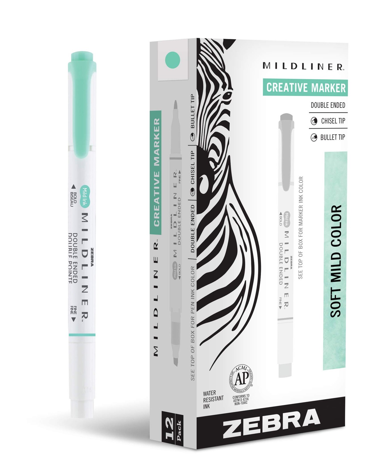 Zebra Pen Mildliner Dual-Tip Highlighters, Broad and Fine Of