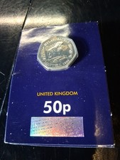 2020 Hylaeosaurus Dinosaur 50p BUNC BU Coin Change Checker Card UK (32114)