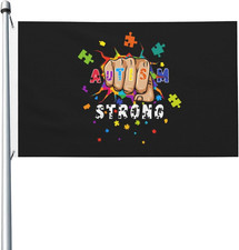 Autism Awareness Autism Strong Flag Flags for outside 3X5 Ft Garden Flag Farmhou