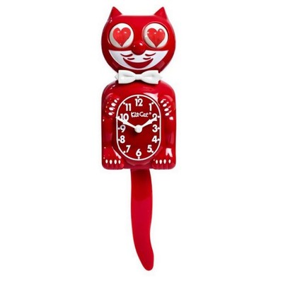 HEART EYES KIT CAT CLOCK 15.5