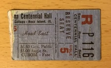 1977 HEAD EAST AUGUSTANA COLLEGE CONCERT TICKET STUB NEVER BEEN ANY REASON
