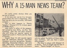 1964 WMBD PEORIA,ILLINOIS TV AD/NEWS VAN/JERRY BIDLE/JOE REX/BOB CRAWFORD