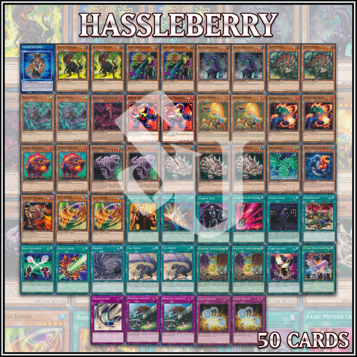 TYRANNO HASSLEBERRY DECK 50 | Dogoran Evolution Pill Jurrac