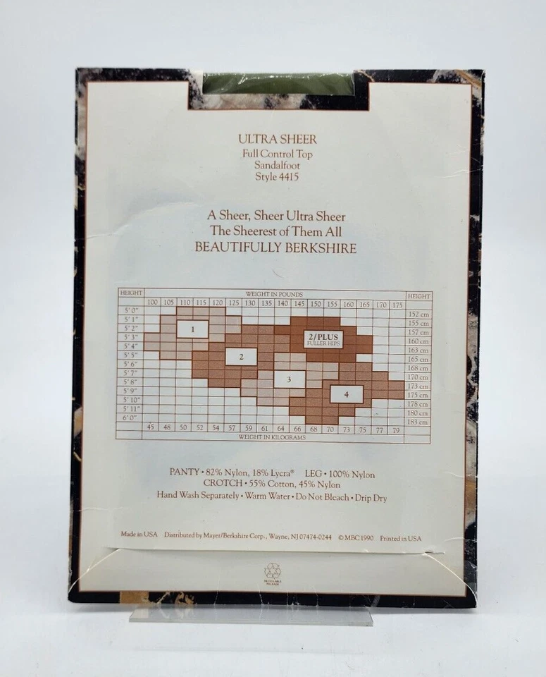 Колготки Berkshire Ultra Sheer Full Control Top Sandalfoot 4415 нефритово-зеленые размер 2 - Изображение 4 из 4