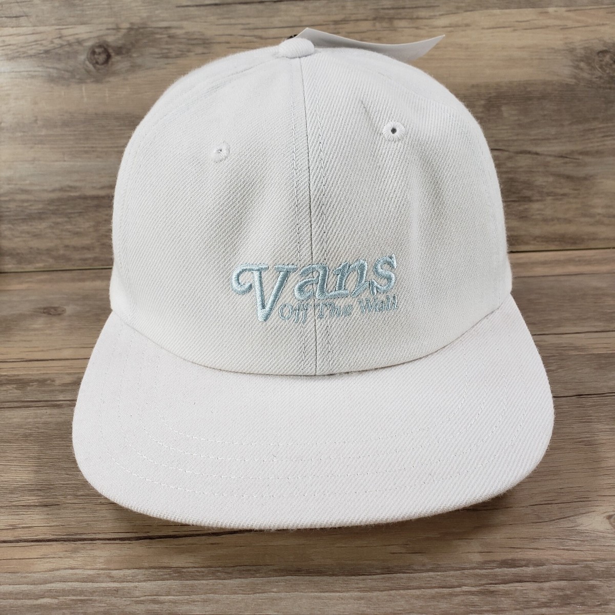 Vans Teller Vintage Hat Cap Strap Back White Script Logo Off the