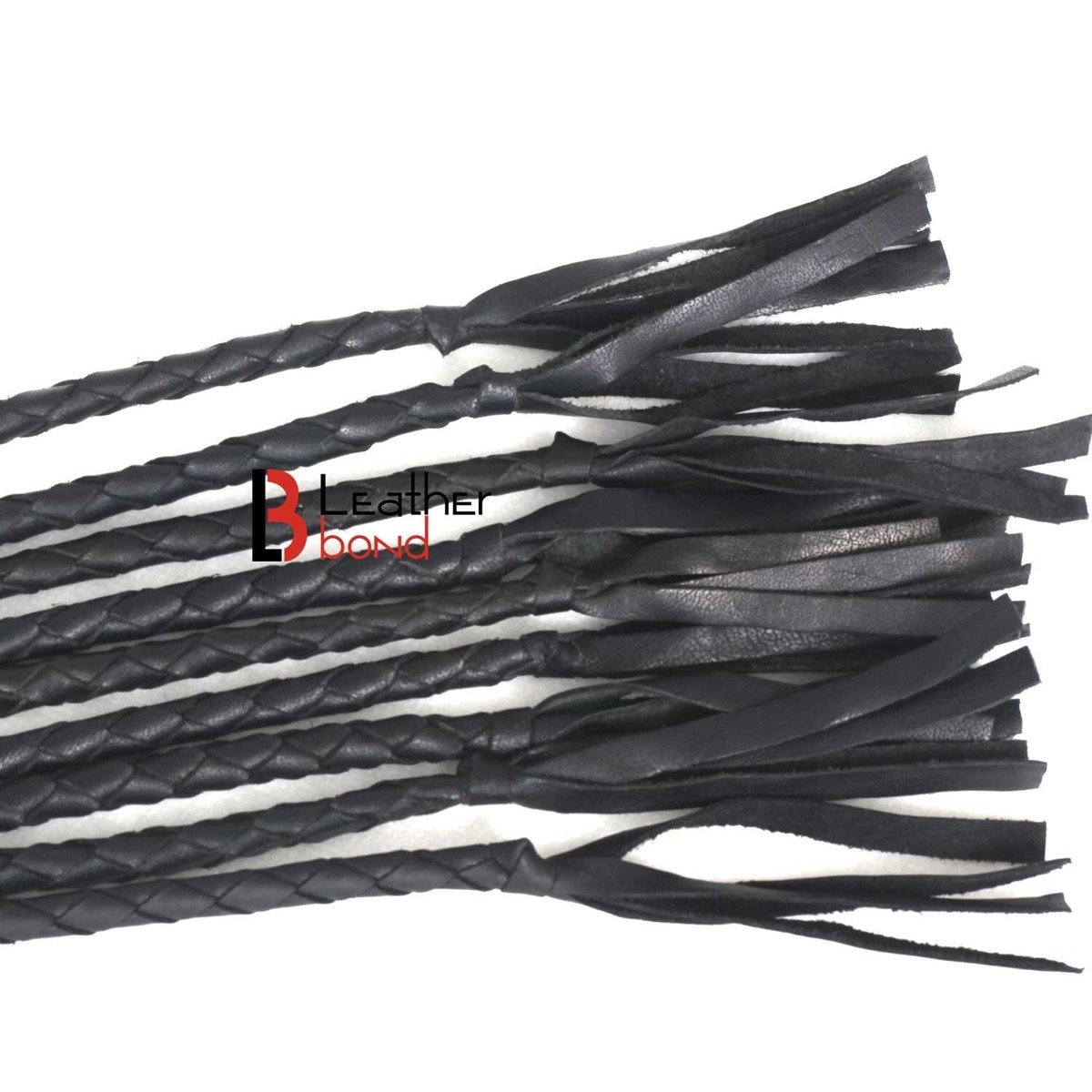 Flogger (chat à Neuf Queues) En Cuir Noir - Neuf, Outil Agricole Ou Décoration