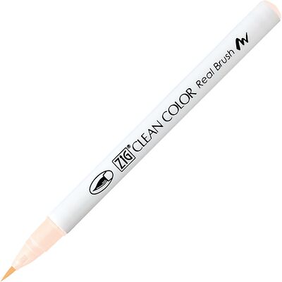 Kuretake ZIG Clean Color Real Brush Marker-Vanilla, Set Of 6