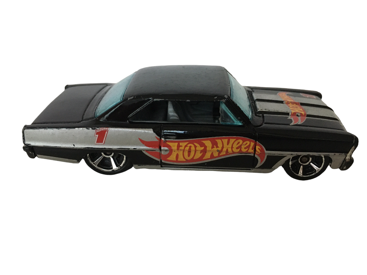 Hot Wheels '66 Nova Black Chevy Chevrolet Toy Car Team Tampo