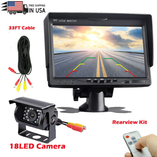 iPoster Backup Reversing Rear View HD Camera + 7" Monitor for Truck Car Tractor - Picture 1 of 12