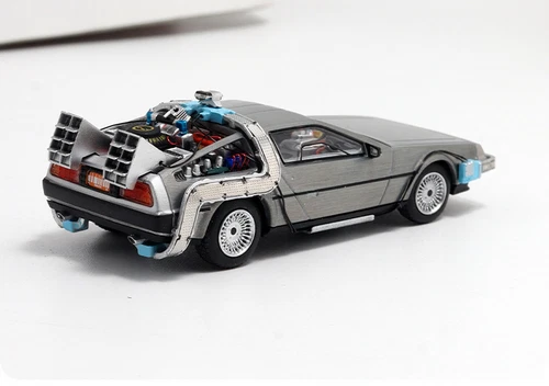 DMC 1/64 Escala Regreso al Futuro DeLorean Time Machine DMC122 Diecast Car Model - Imagen 4 de 7