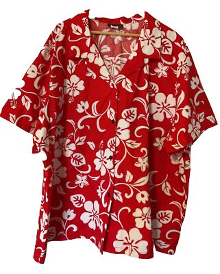 Puanani Aloha Shirt White On White 4X NWOT