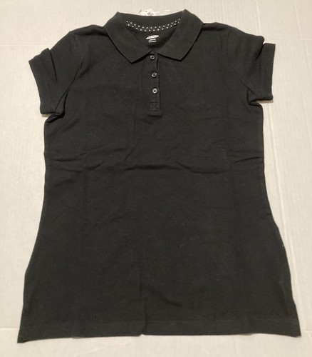 Lot of 2 NWT Old Navy girls Collared uniform shirts L 10 - 12 black purple - Picture 4 of 5
