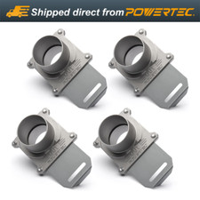POWERTEC Aluminum Blast Gate 2-1/2 Inch, w/Anti Clog and Air Leak Seal, 4PK