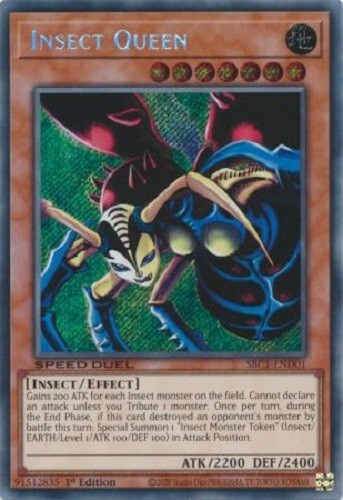 Yugioh - Insect Queen - 1st Edition Secret Rare NM - Free Holo Card