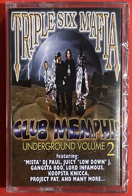 Three Six Mafia Club Memphis Underground Vol 2 Cassette Tape /500 On Purple Tape