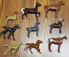 Lot of Vintage 1950s Bergen Toy Horses Plastic