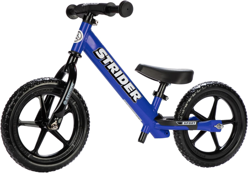 12” Sport Bike, Blue - No Pedal Balance Bicycle for Kids 18 Months to 5 Years -