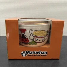 Maruchan Ramen Noodle Bowl Bundle with Spoon Chopsticks and Chopstick Holder-NEW