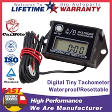 Stable Digital Tiny Waterproof Tach Hour Meter Tachometer Resettable Job Timer