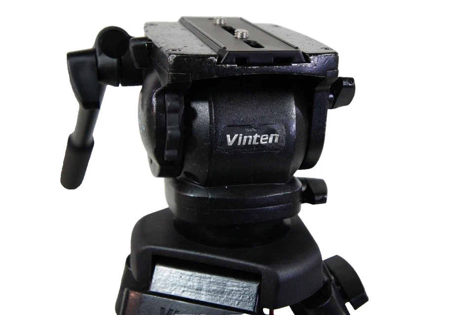 VINTEN VISION PRO BLUE HEAD 75mm PLATE PANBAR TDK DA 2D TRIPOD SYS SERVICED 11Lb - Image 4 of 4