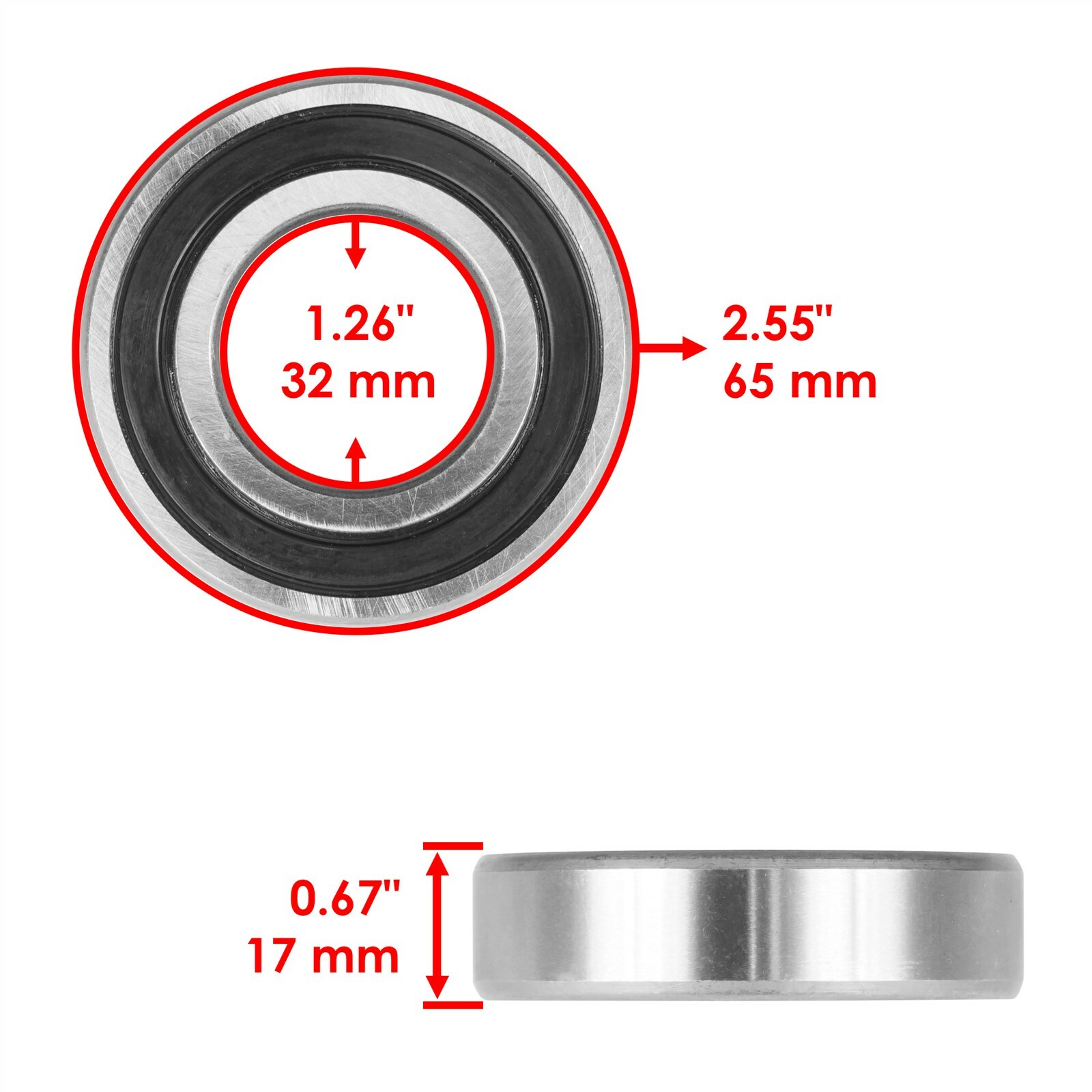 Rear Wheel Axle Shaft Bearing fits Polaris 0454477 eBay