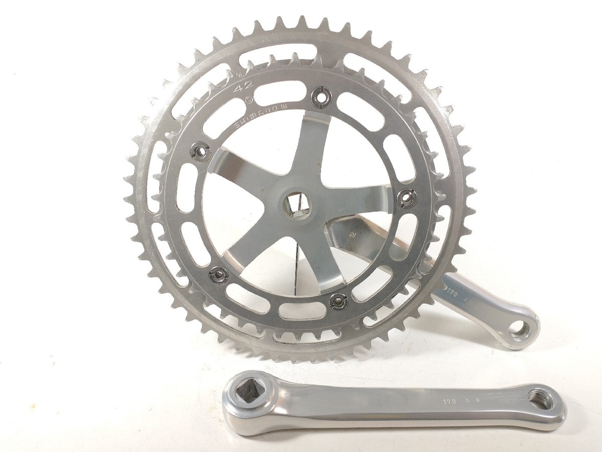 Vintage Shimano Dura Ace First Gen 52/42T, 170mm Crankset | eBay