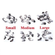 200Pcs Dental Metal Matrices Sectional Contoured Matrix Refill soft band S/M/L