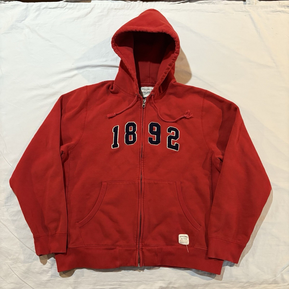 トップス Abercrombie&Fitch double zip hoodie y2k VTG Y2K 90s Abercrombie & Fitch Full Zip Spellout Hoodie
