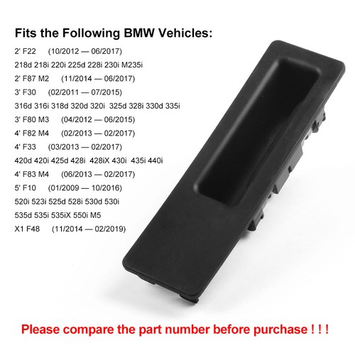 For BMW F10 F11 F48 F25 F26 F15 F16 Car Rear Boot Lid Tailgate Door Lock Switch - Foto 2 di 6