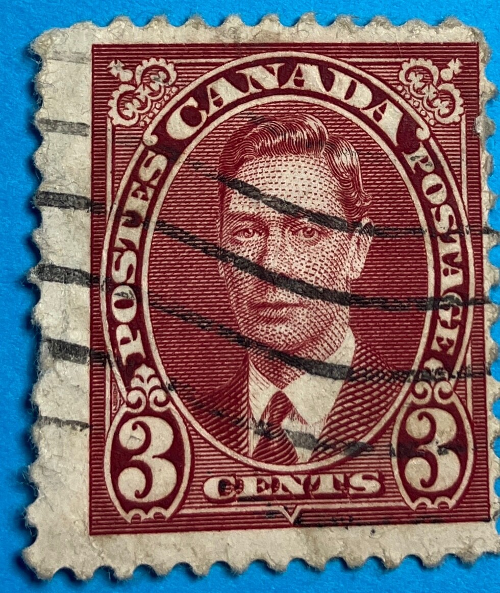 Canada 3 Cent Postage Stamp Of King George VI used, GOOD | eBay