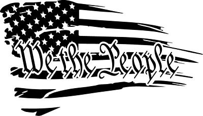 We the People American Flag Patriot #1 Vinyl Decal Multiple Colors and Sizes