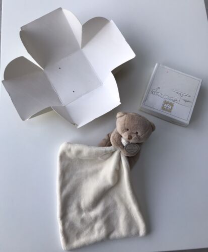 Doudou Et Compagnie Paris Cream Beige Teddy Bear Comforter Blankie Plush Toy - Picture 1 of 10