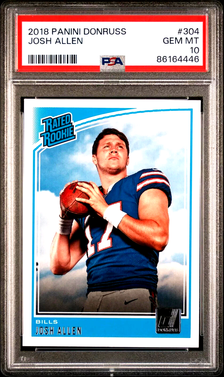 Josh Allen RC PSA 10 Gem Mint Buffalo Bills Panini 1 NFL Rookie Card Donruss Pop Josh Allen RC PSA 10 Gem Mint Buffalo Bills Panini 1 NFL Rookie Card Donruss Pop