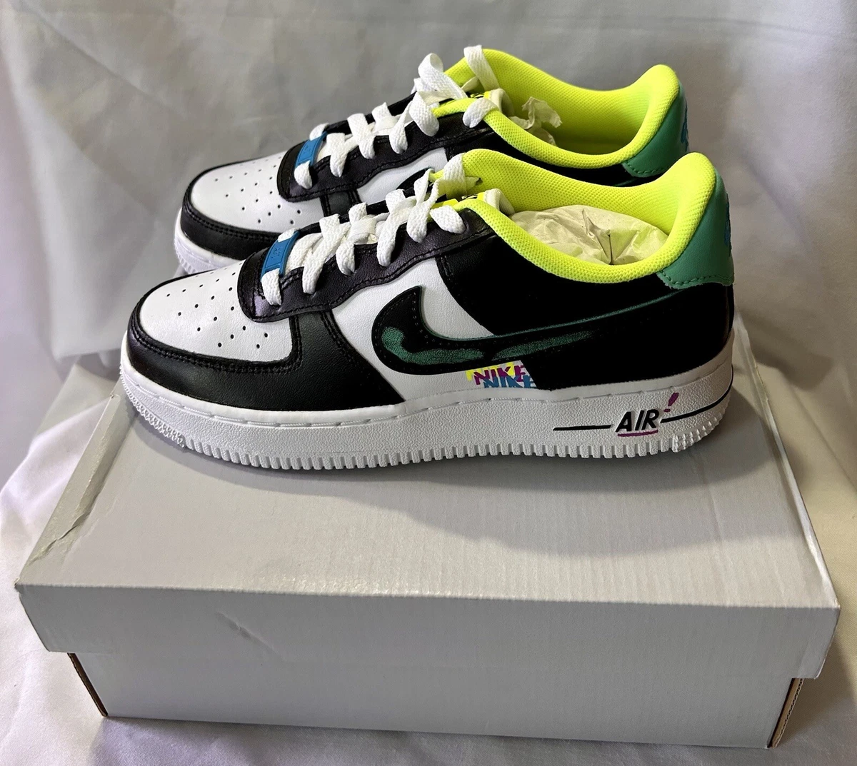 Nike (GS) Air Force 1 LV8 Black/Black-Iron Grey-White