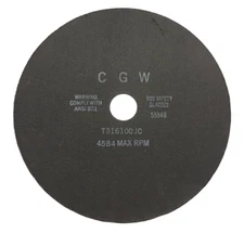 CGW 10" x .063" x 1-1/4" Precision Tool Room Cut-Off Wheel Type 1