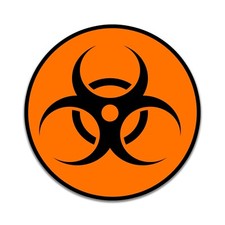 Orange Circle Biohazard Vinyl Sticker Radioactive Danger Car Decal Sign Labels