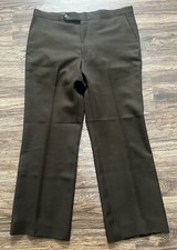 Mens Sansabelt Jaymar Pants 37x28 Polyester Disco Golf Leisure Suit Brown