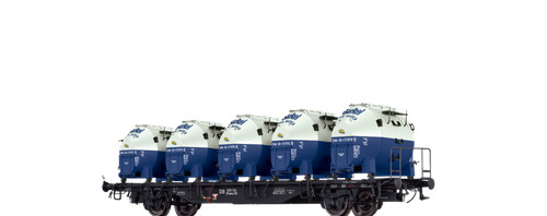 Brawa HO 49132 Behältertragwagen BTmms 58 „Birkel” der DB Ep.III NEU OVP | Zustand: Neu