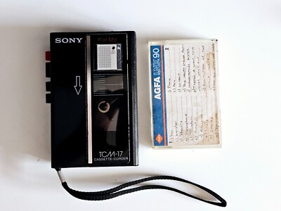 Super rare SONY TCM-17 CASSETTE RECORDER Walkman Working +Free