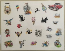 Tattoo Flash Single Sheet Print Small Images for Women Official Tattoo 11  X 14  