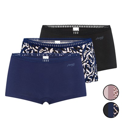 3er Pack - sloggi - GO Crush - Damen - Short Slip - Unterhose - Unterwäsche - At