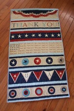 Patriotic Wall Quilt / Table-Topper Quilt-Honoring Servicemen  Women-23.5"x41.5