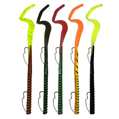 Fishing Lures Bass Set, 10'' Pre-Rigged Weedless Swim Bait, Twister Tail Bass ...
