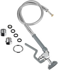 Commercial Faucet Sprayer Hose 38Inch Stainless Pre Rinse Hose with Spray Valve