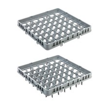 49-Compartment Half & Full Drop Glass Dishwasher Rack Extenders 50x50cm Grey UK
