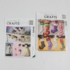 Lot of 2 McCall's Christmas Holiday Decor Sewing Patterns 9445 2991 UNCUT