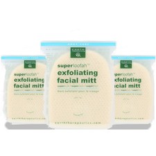 Earth Therapeutics Super Loofah Exfoliating Facial Mitt 1 Ct 3 Pack